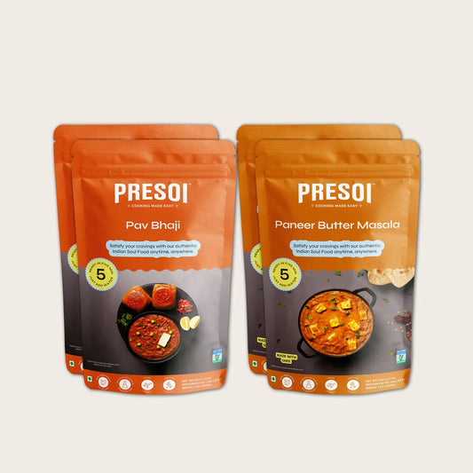 Pav Bhaji & Paneer Butter Masala <br>(2 Packs ea.)