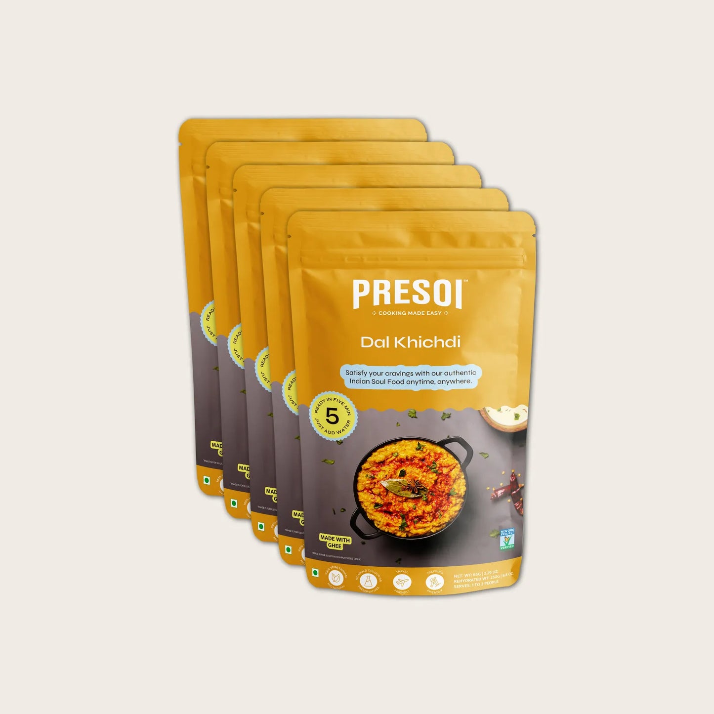 Dal Khichdi <br>(5 Packs ea.)