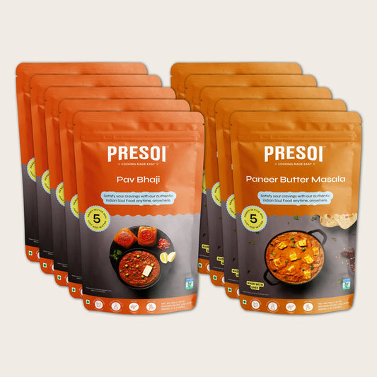 Pav Bhaji & Paneer Butter Masala <br>(5 Packs ea.)