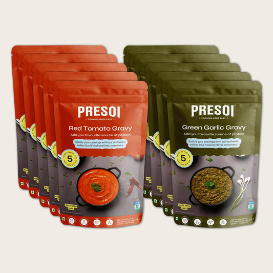 Surti Green Garlic Gravy and Red Tomato Gravy <br>(5 Packs ea.)